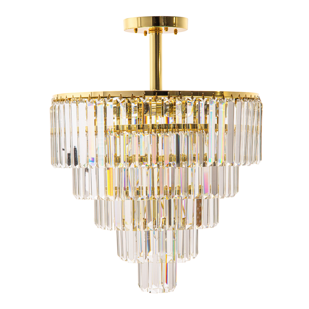 Stropné svietidlo glamour zlaté 50 cm AMEDEO