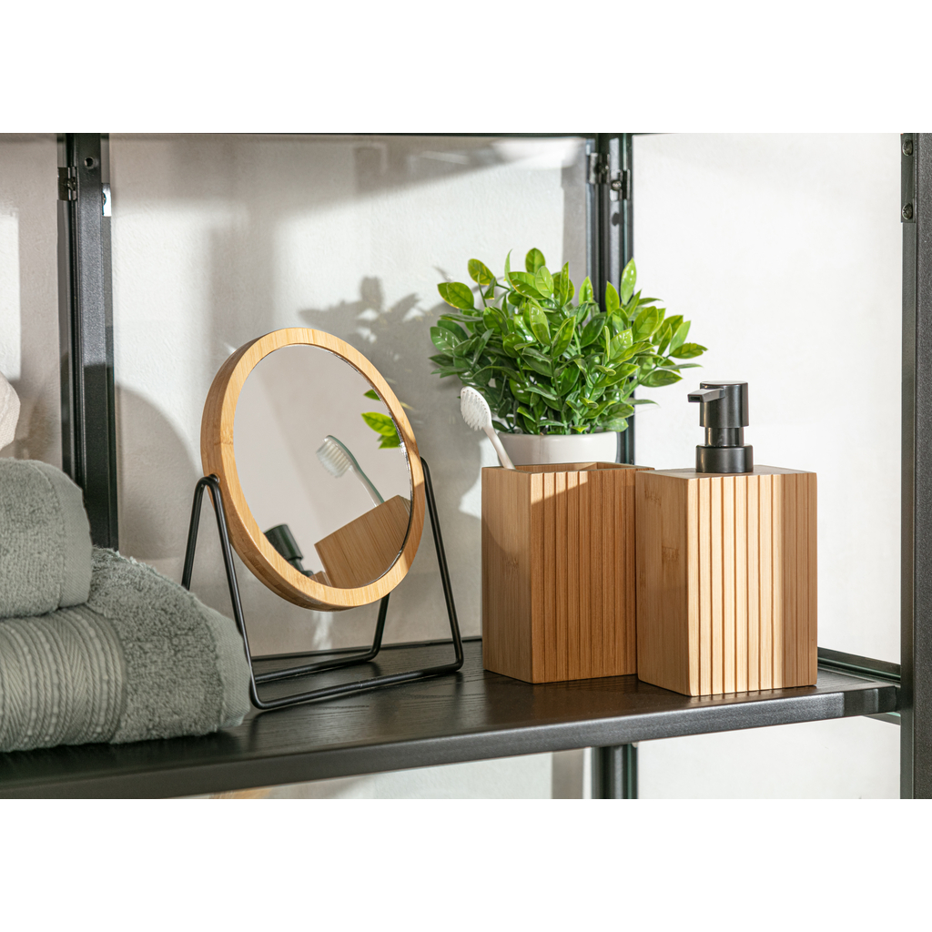 Hranatý hrnček do kúpeľne BAMBOO