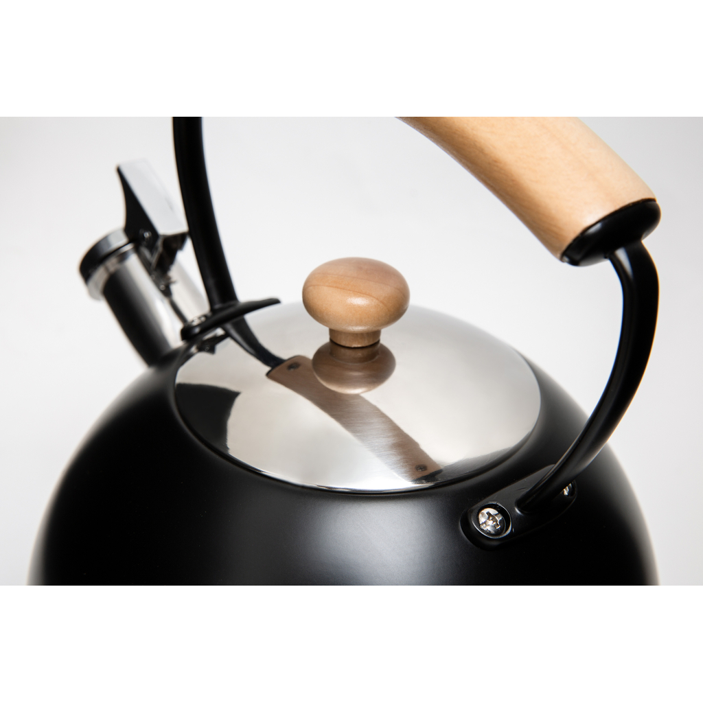 Rýchlovarná kanvica s píšťalkou čierna 2,5 l