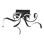 LED prisadený luster čierny STELO