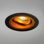 Zapustené bodové svietidlo očko, čierno-zlaté CHUCK DL