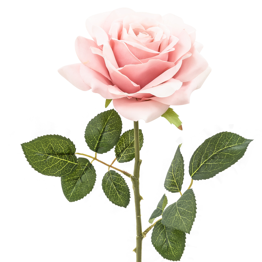 Umelý kvet RUŽA ružová 53 cm