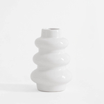 Váza snehuliak v bielej farbe 12 cm