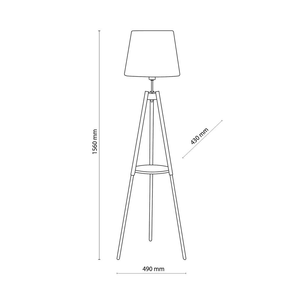 Stojacia lampa s tienidlom v bielej farbe VAIO