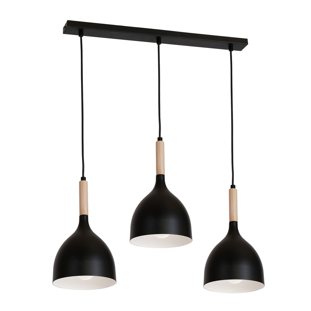 Závesné svietidlo čierne 3xE27 NOAK 1193