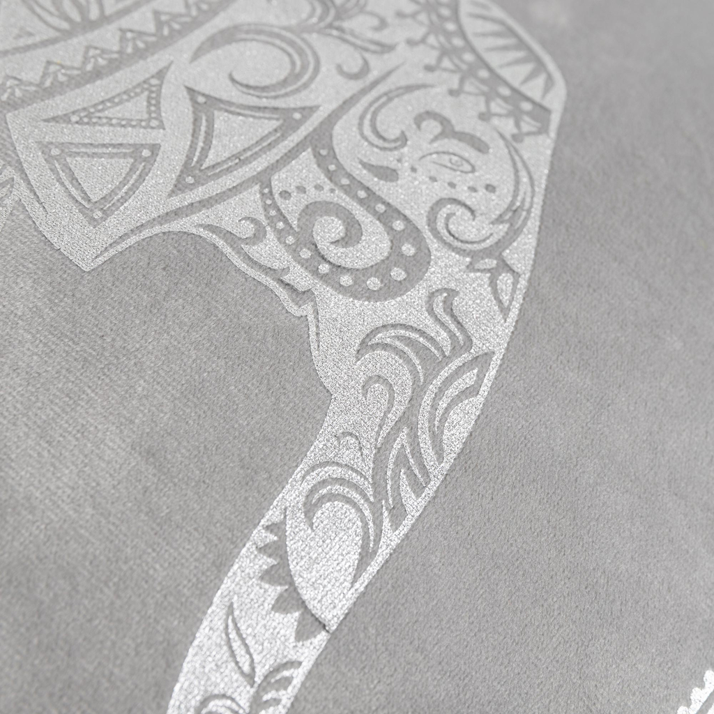 Obliečka na vankúš s motívom slona v svetlosivej farbe DAIRA 45x45 cm