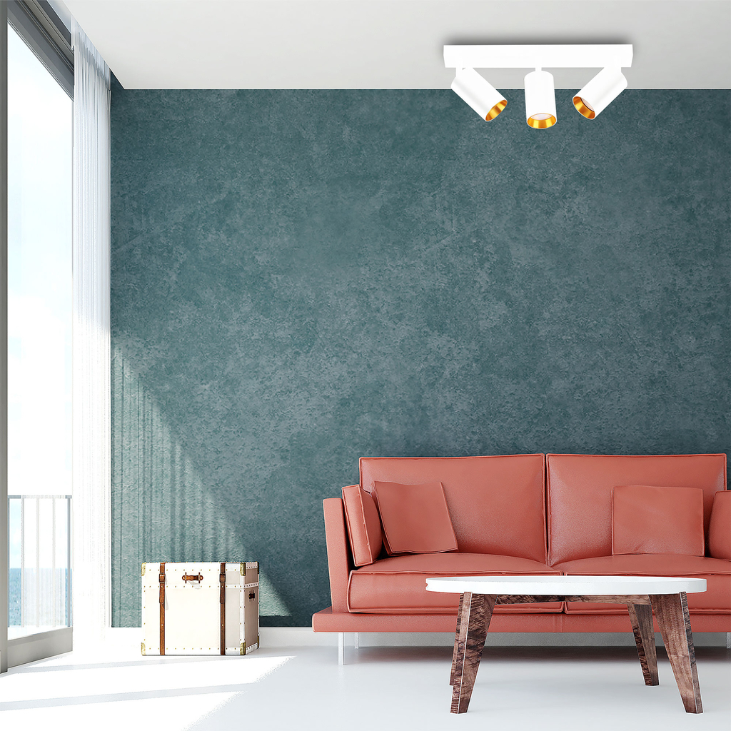 Lišta 3-bodový reflektor bielo-zlatý MARIBEL III