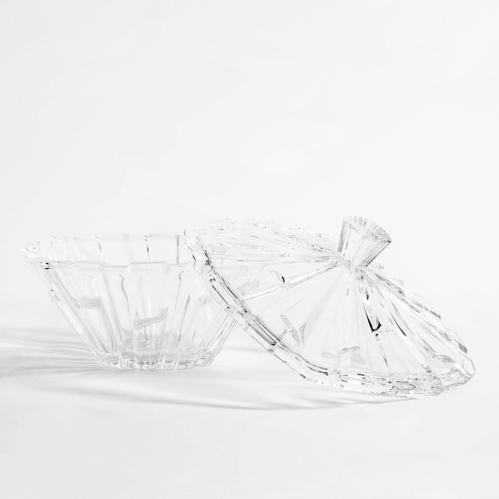 Sklenená bonboniérka s vekom GRAPHIC 15 cm