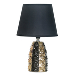 Stolná lampa glamour čierno-zlatá 31 cm