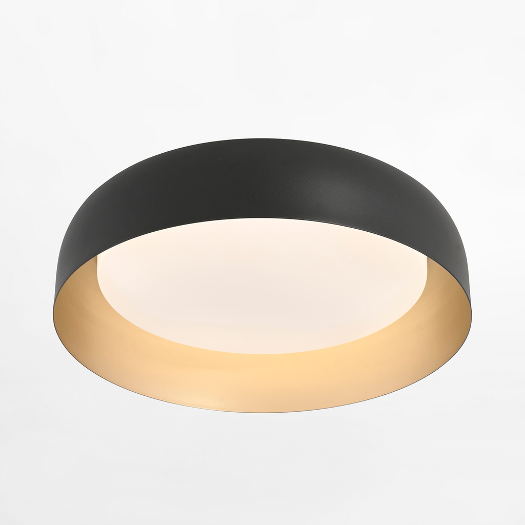 Stropné svietidlo LED čierno-zlaté OSKO s diaľkovým ovládaním fi 40 cm
