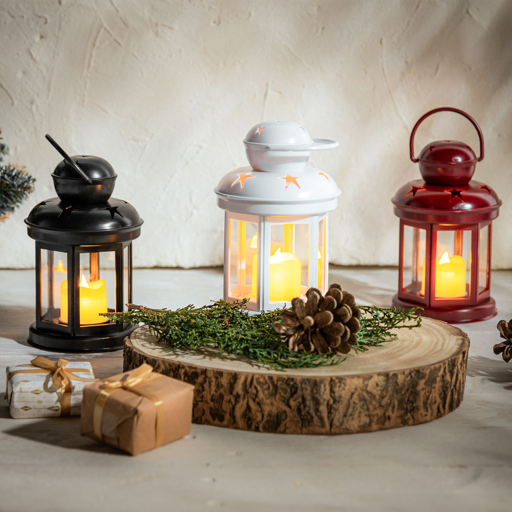 Lampáš červený LED 19 cm