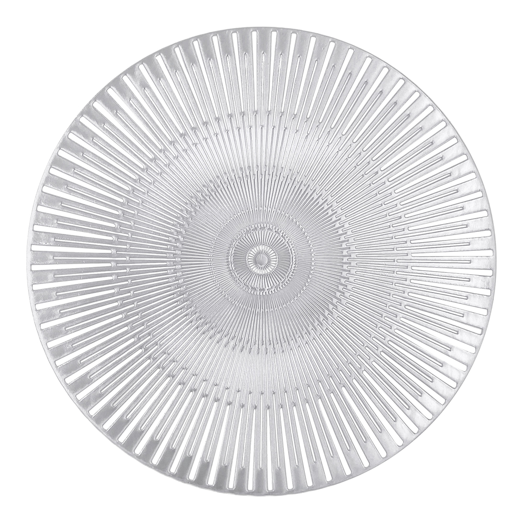 Okrúhla strieborná podložka na stôl 38 cm