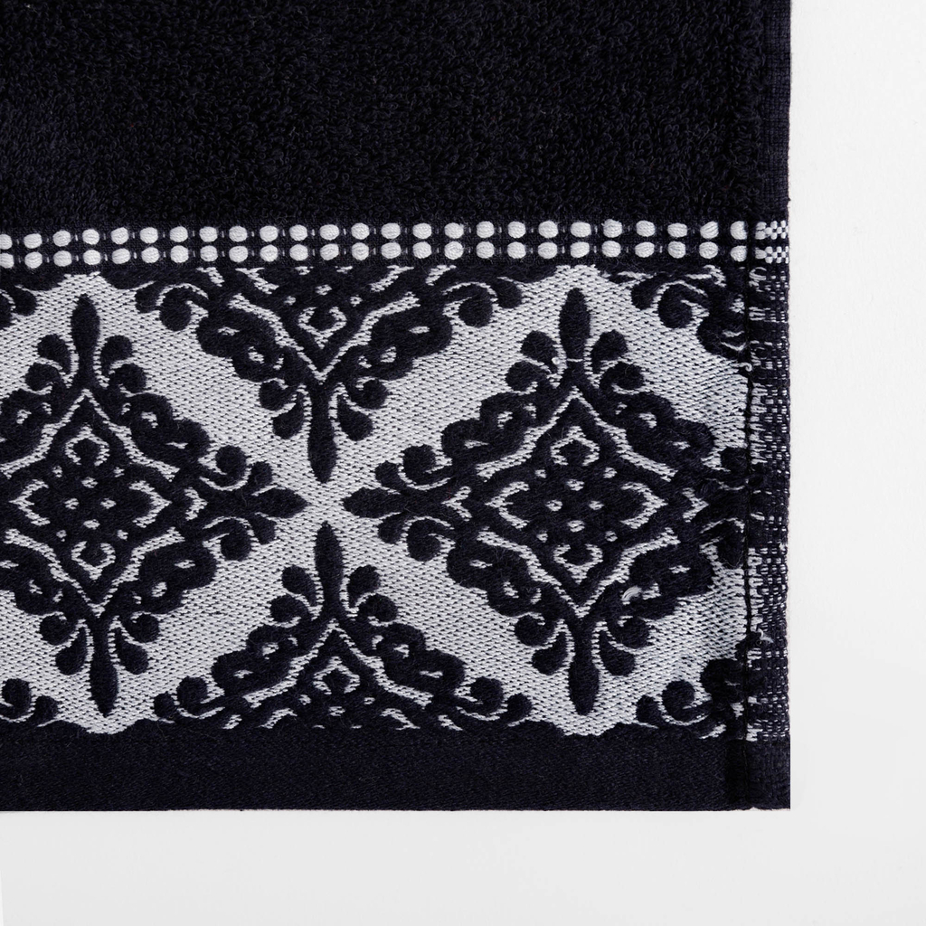 Bavlnený uterák čierno-biely AGADIR 50x90 cm