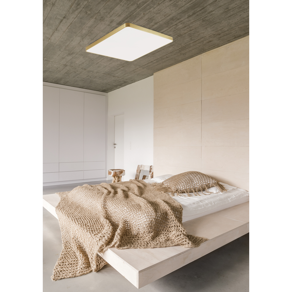 Stropná lampa LED štvorcová zlatá SIERRA 40 cm