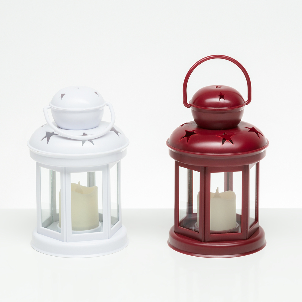 Lampáš červený LED 19 cm