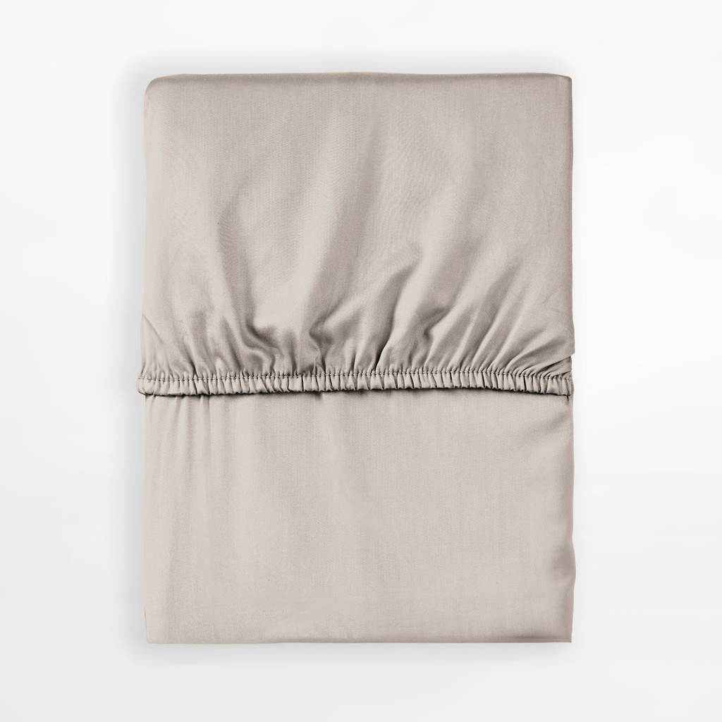 Saténové prestieradlo s gumičkou béžové PURE 140x200 cm