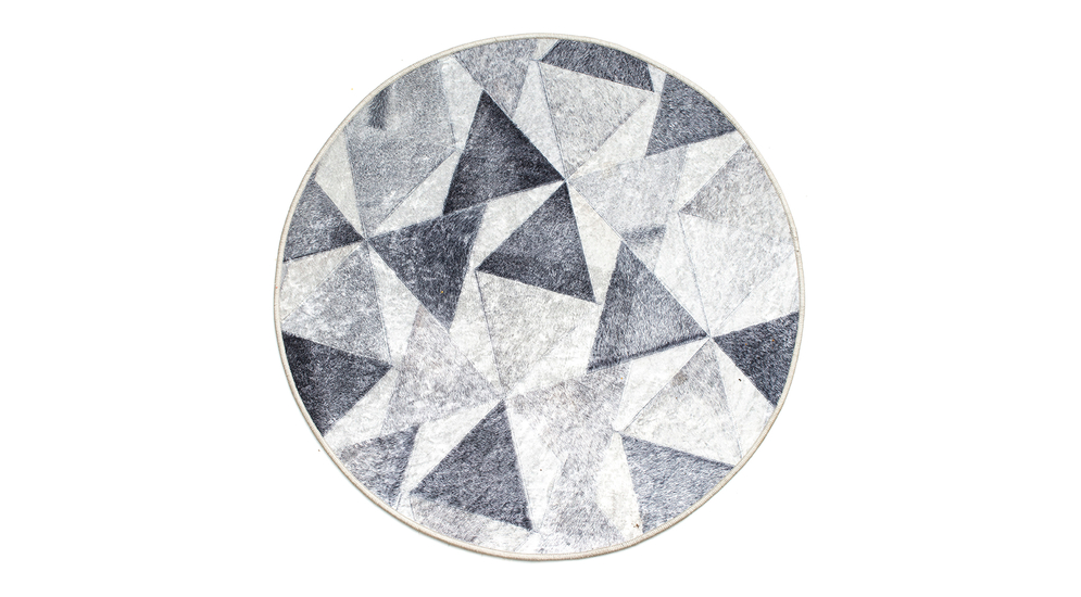 Okrúhly koberec s trojuholníkmi SEVILLA 80 cm