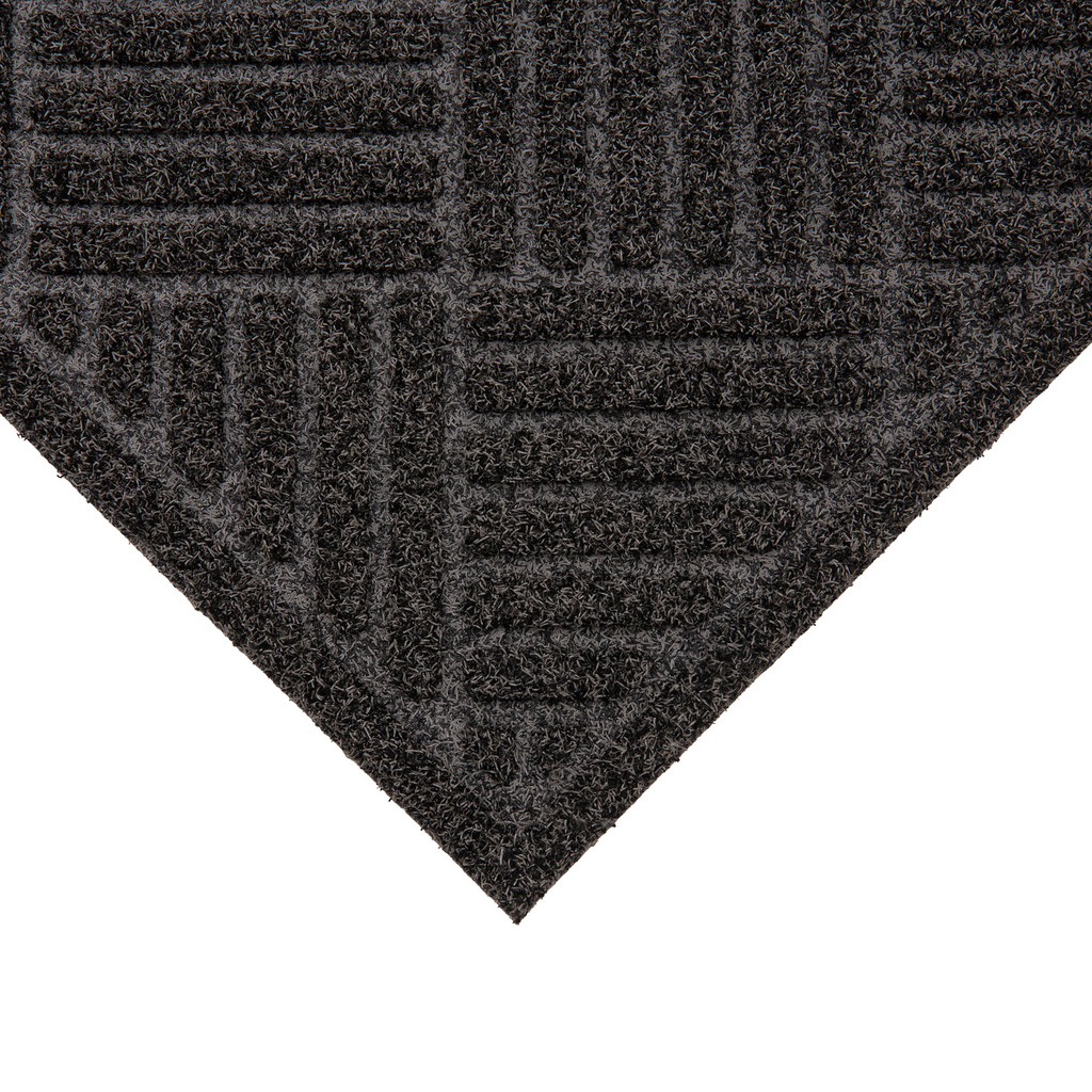 Šedá rohožka so štvorcovým vzorom 45x75 cm