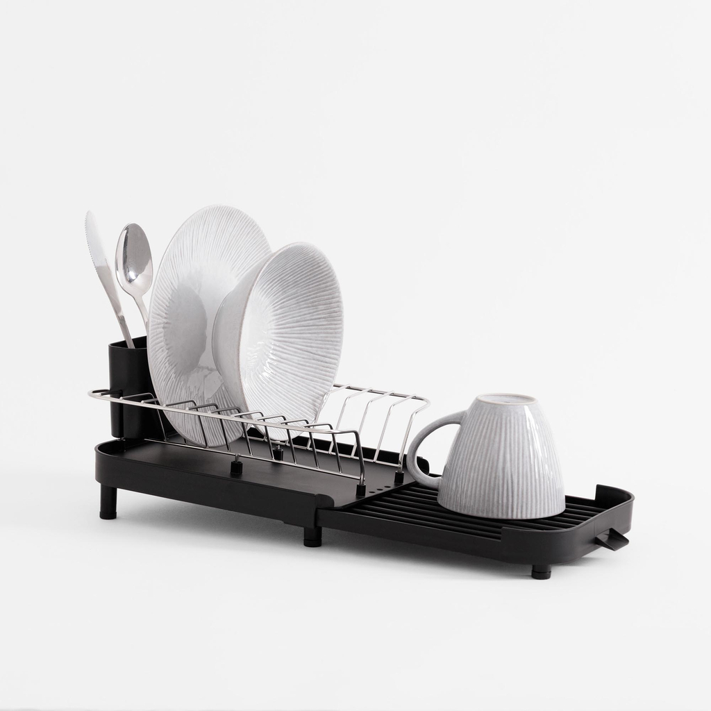 Výsuvná sušička riadu čierna 43,1x20,8x13,6 cm