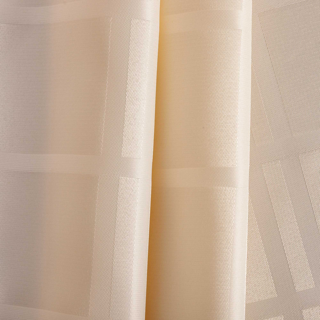 Krémový žakárový obrus kockovaný CASCADE 140x280 cm