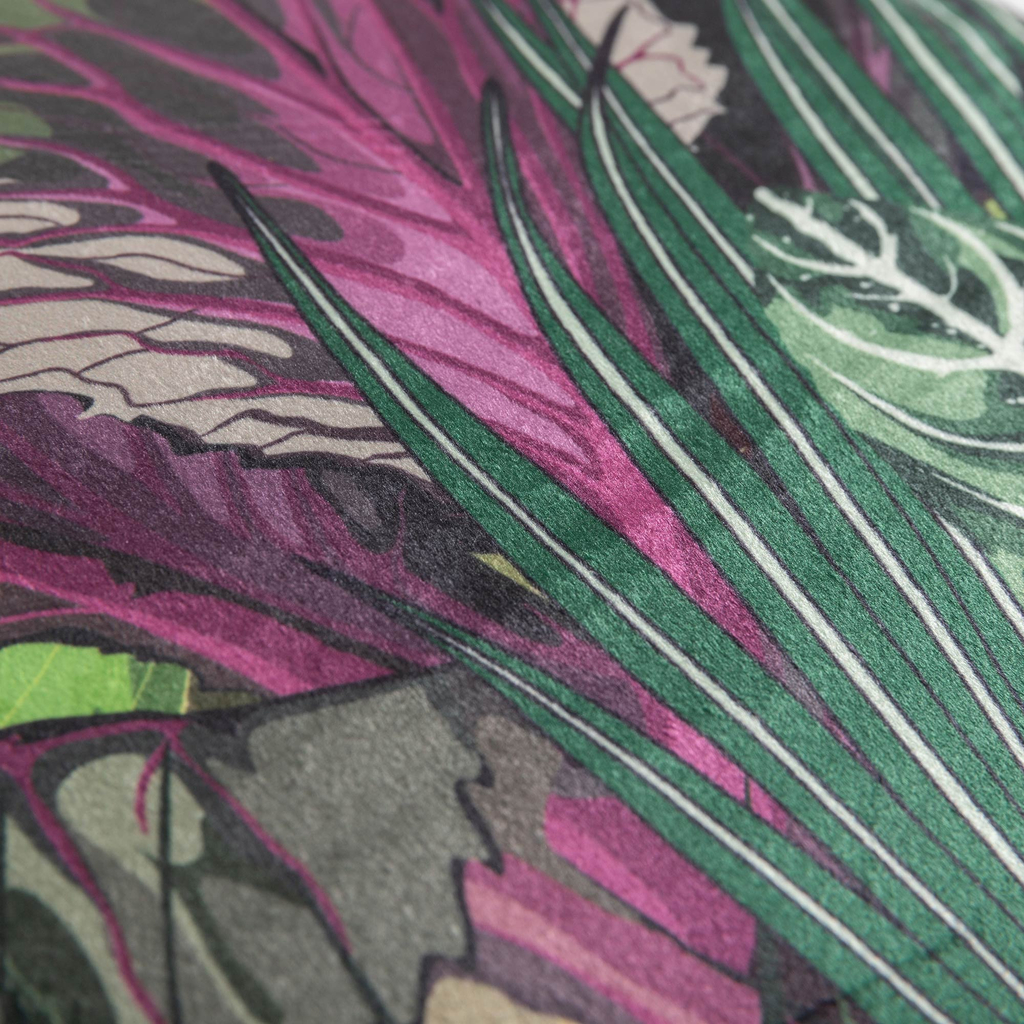 Obliečka na vankúš v listoch čiernej farby MADERA 45x45 cm