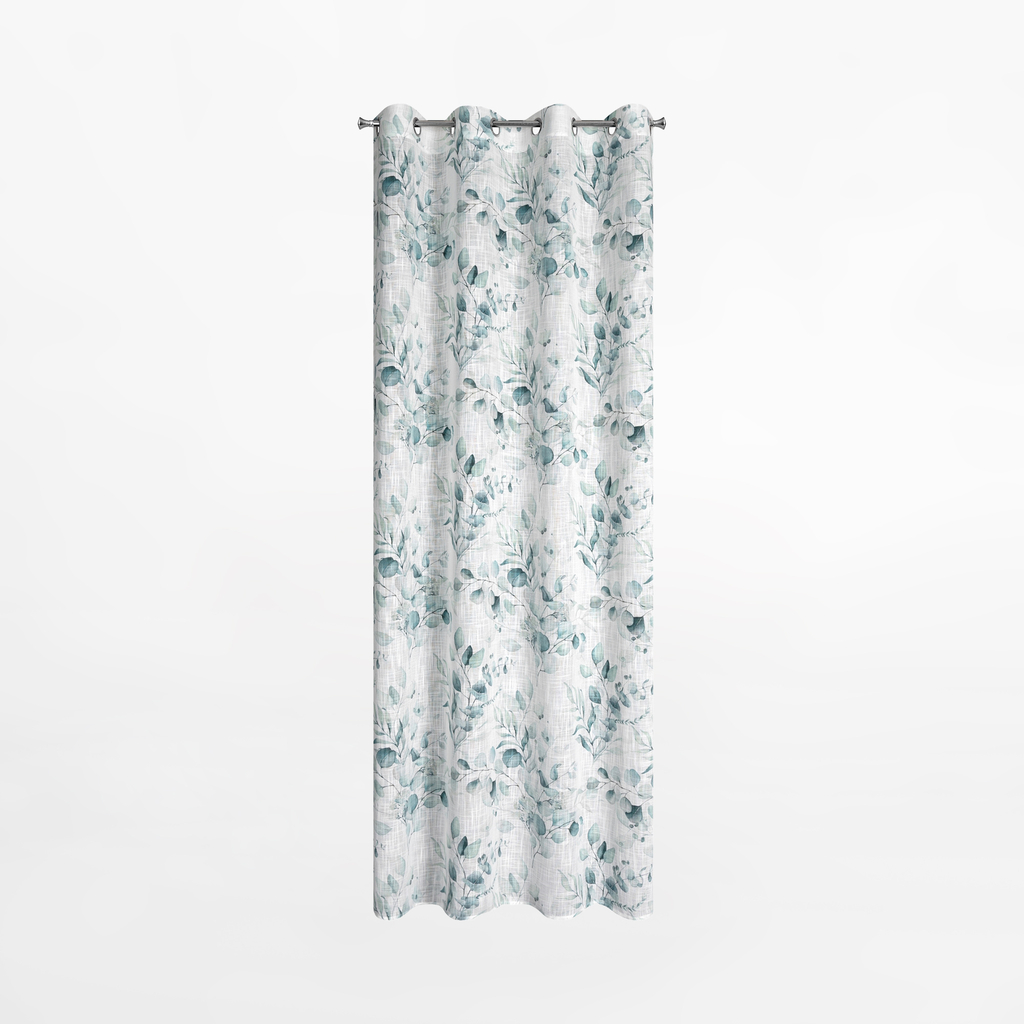 Záves na priechodkách v bielej a zelenej farbe SENA 145x250 cm