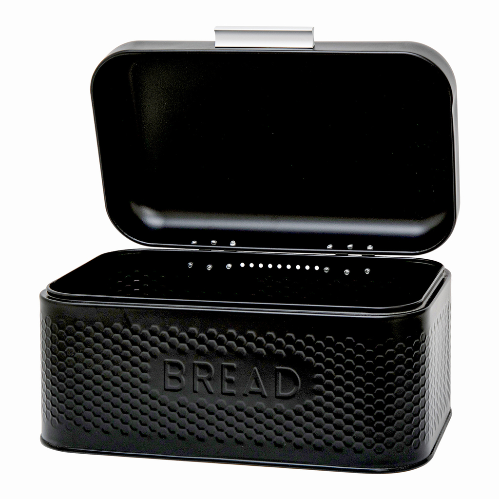 Kovový chlebník čierny