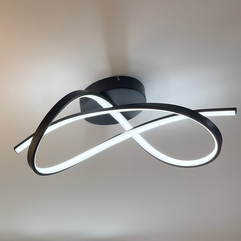 LED prisadený luster čierny PAUL