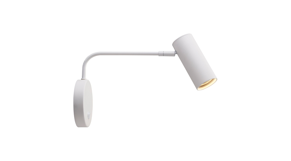Biele moderné nástenné svietidlo s nastaviteľným ramenom TUBO WL