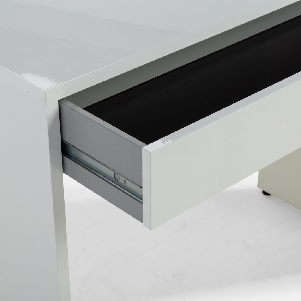 Konzola so zásuvkou ESPRESSO biela lesklá