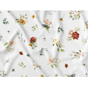 Biely obrus so vzorom kvetov 110 x 160 cm