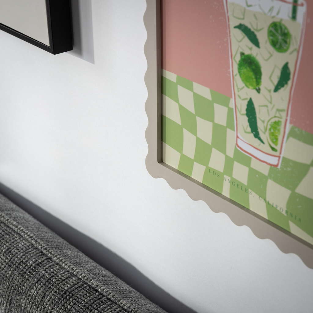 Retro obraz ružovo-zelený 30x40 cm