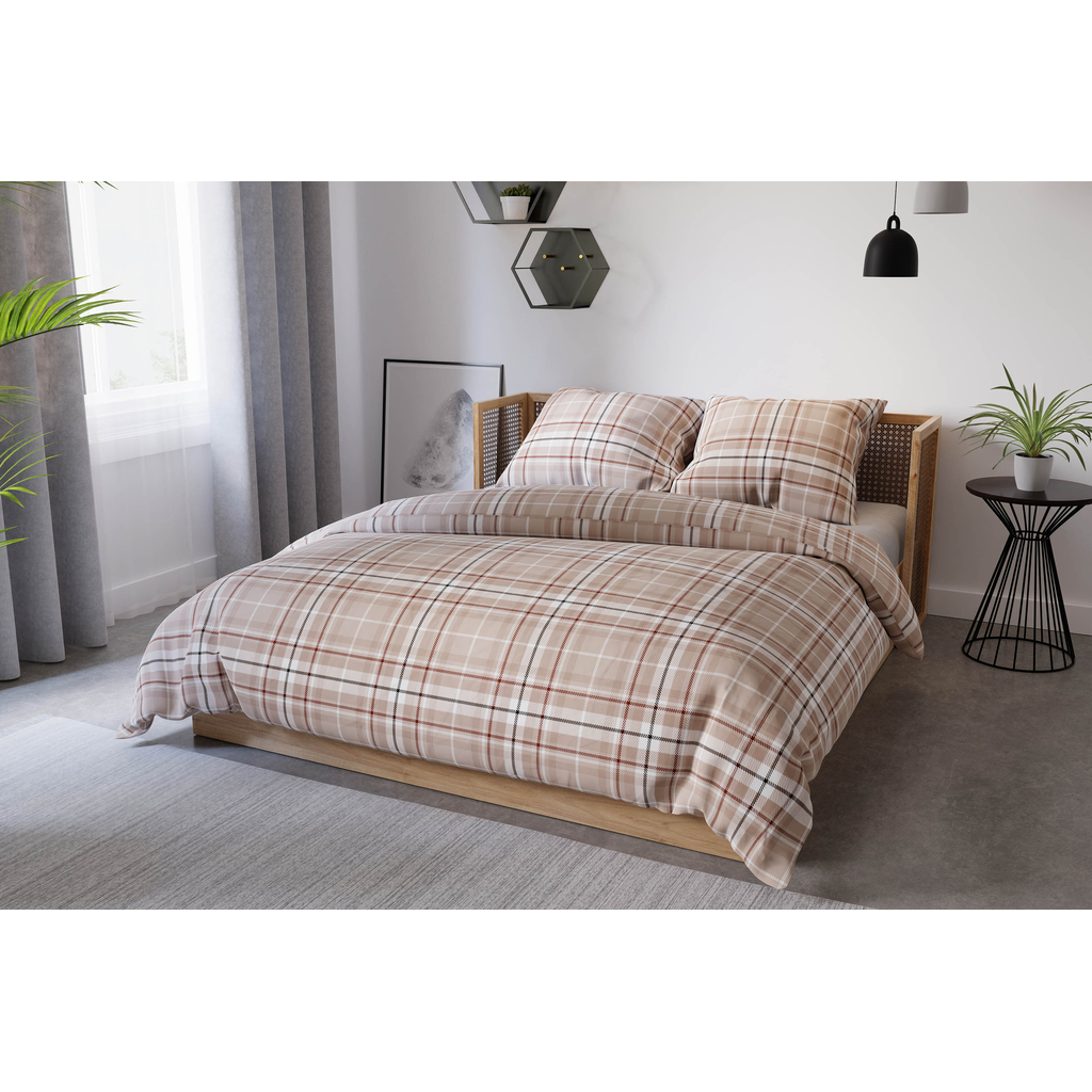 Posteľná súprava SAVANA z bavlneného saténu 160x200 cm