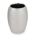 Kúpeľňový pohár na kefky strieborný, 10 cm