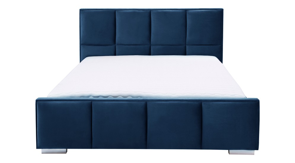 Tmavomodrá posteľ FABRIZZIO SQUERE P 160x200 cm