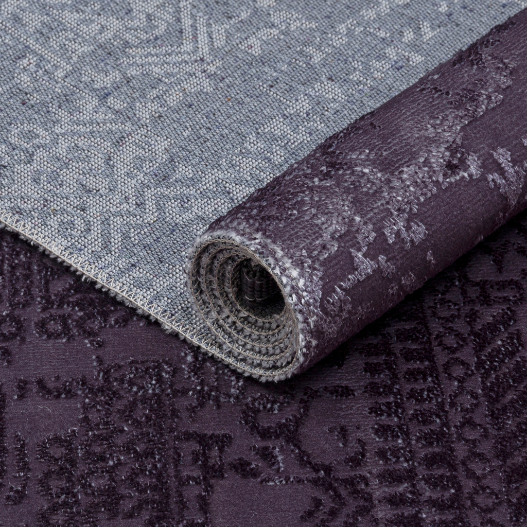 Loftový koberec s leskom sivý STELLA 80x150 cm