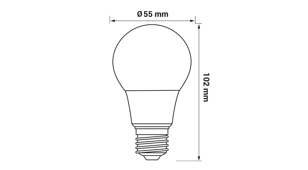 LED žiarovka E27 5W teplá farba ORO-ATOS-E27-A55-5W-WW