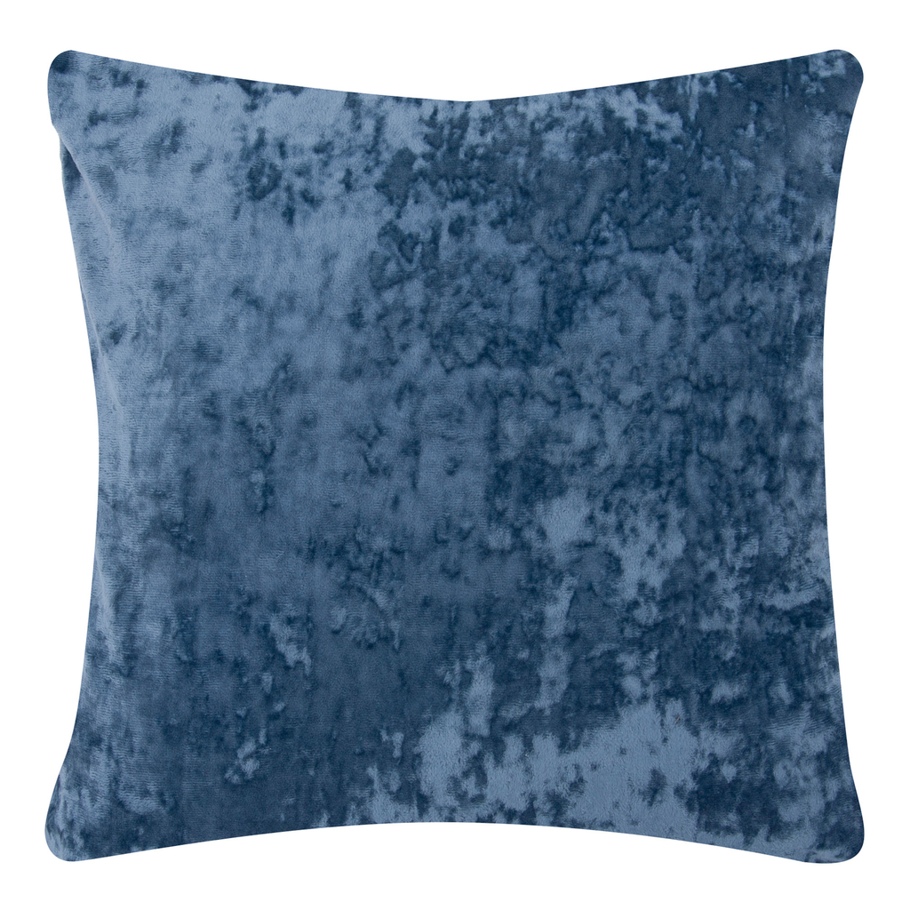 Dekoratívna obliečka na vankúš zamatová tmavomodrá MIRAGE 45x45 cm