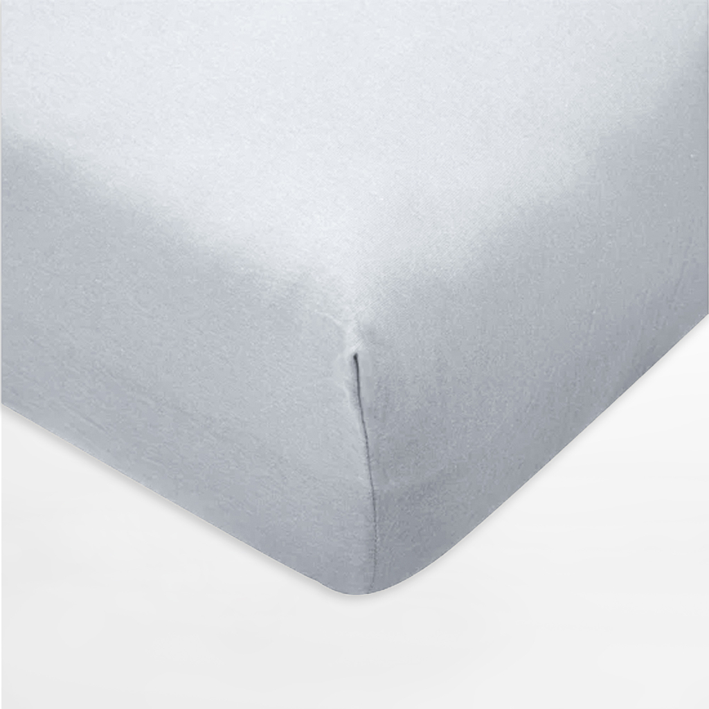 Prestieradlo z džerseja s gumičkou v svetlosivej farbe IVETTE 90x200 cm