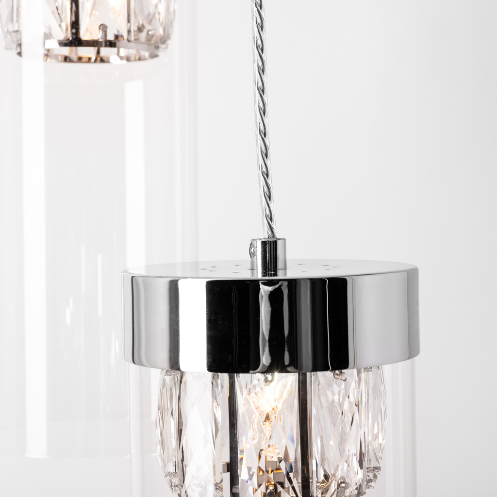 Závesné svietidlo strieborné GEM 3xG9