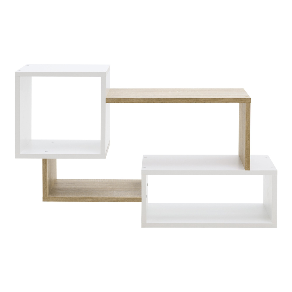 Moderná polica TRIO dub artisan/biela