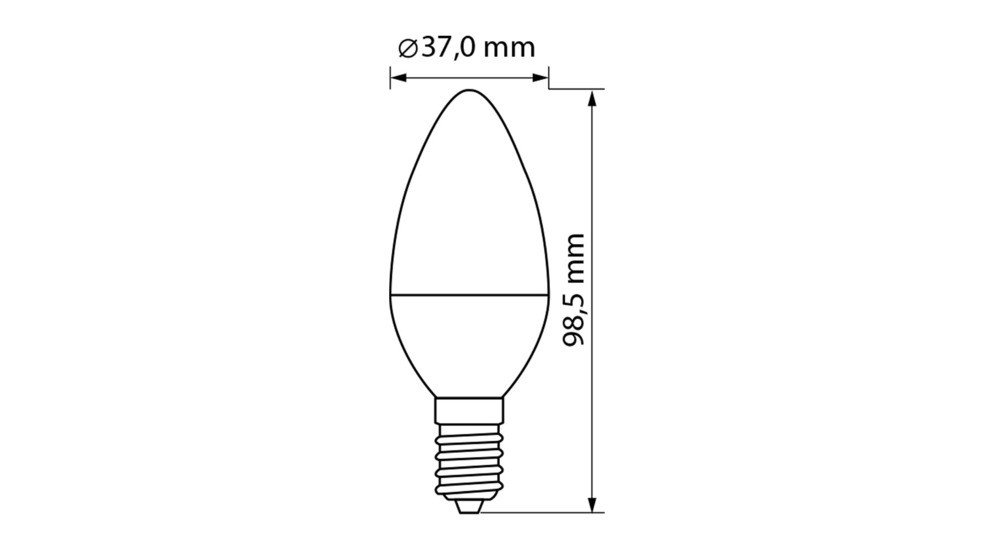 LED žiarovka E14 6W neutrálna farba ORO-E14-C37-TOTO-6W