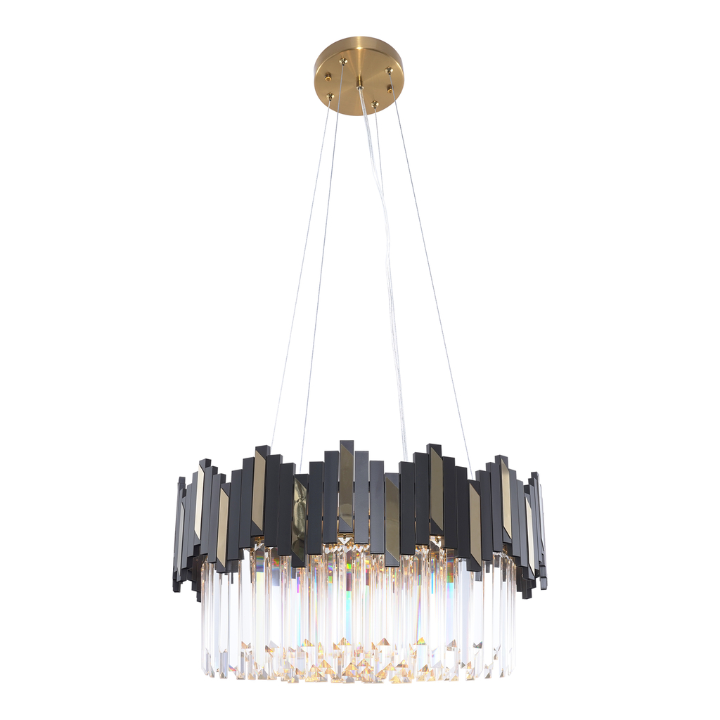 Luster na lanku glamour čierno-zlatý ROTTA