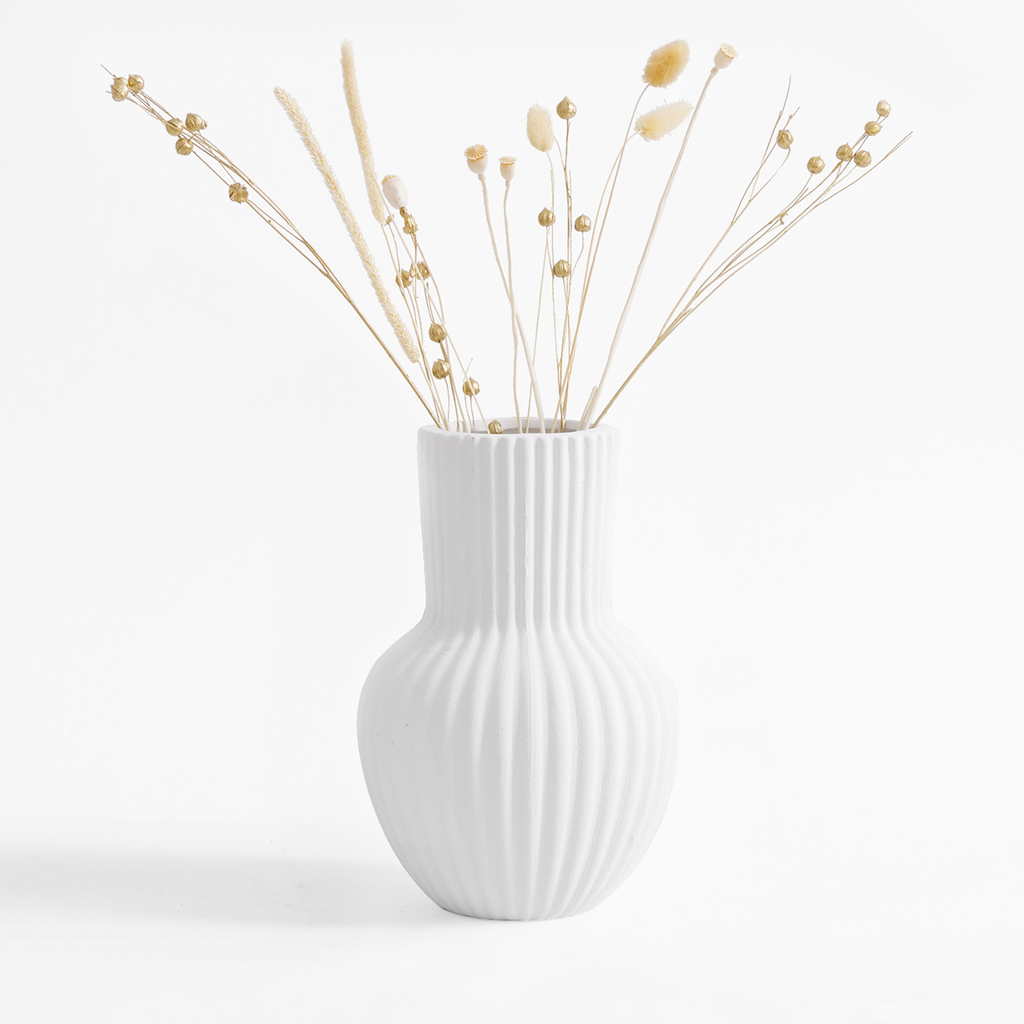 Keramická váza biela 19,8 cm