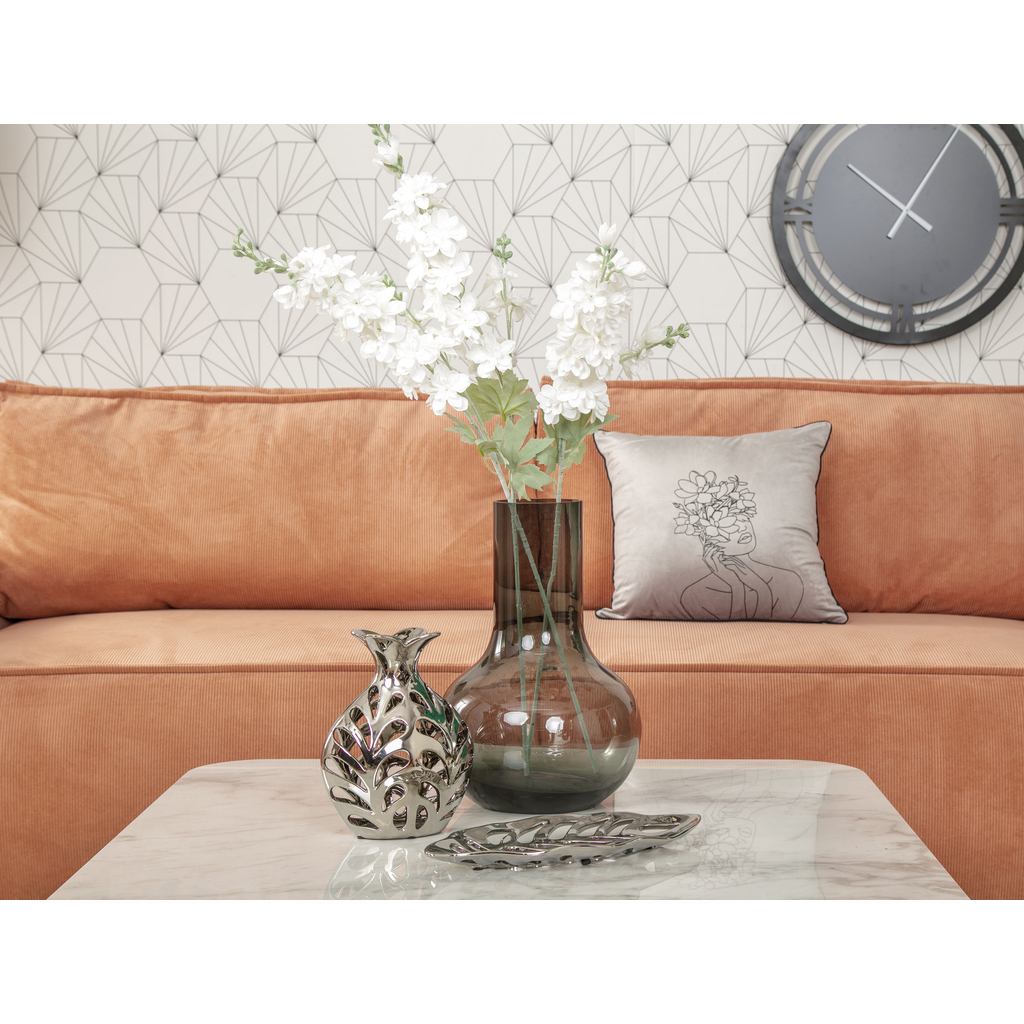 Ozdobný strieborný podnos s otvormi 35,5 cm