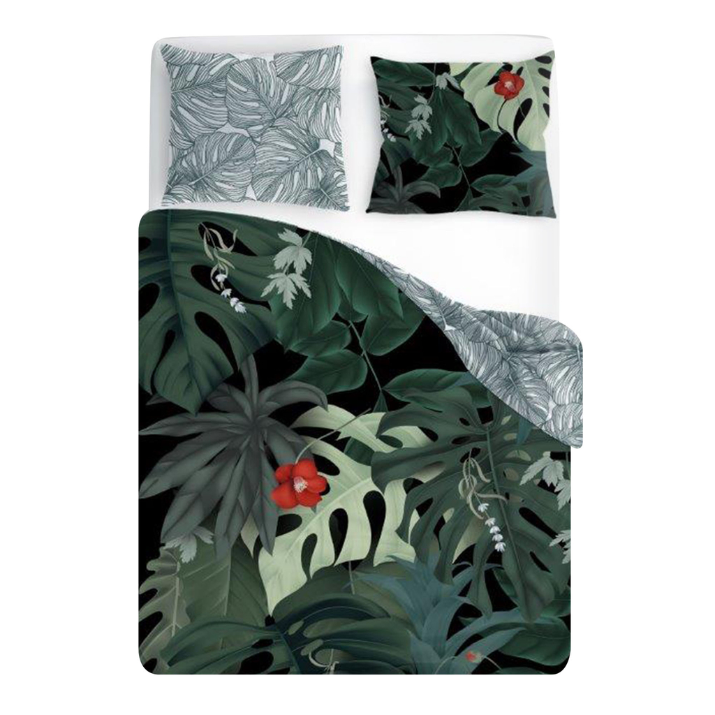 Súprava bavlnenej posteľnej bielizne so vzorom listov NEW TRENDY 220x200 cm