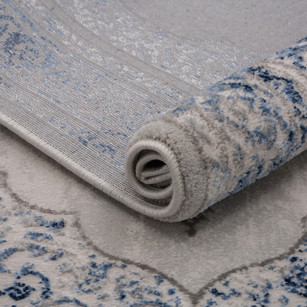 Orientálny modrý vzorovaný koberec KAREN 80x140 cm