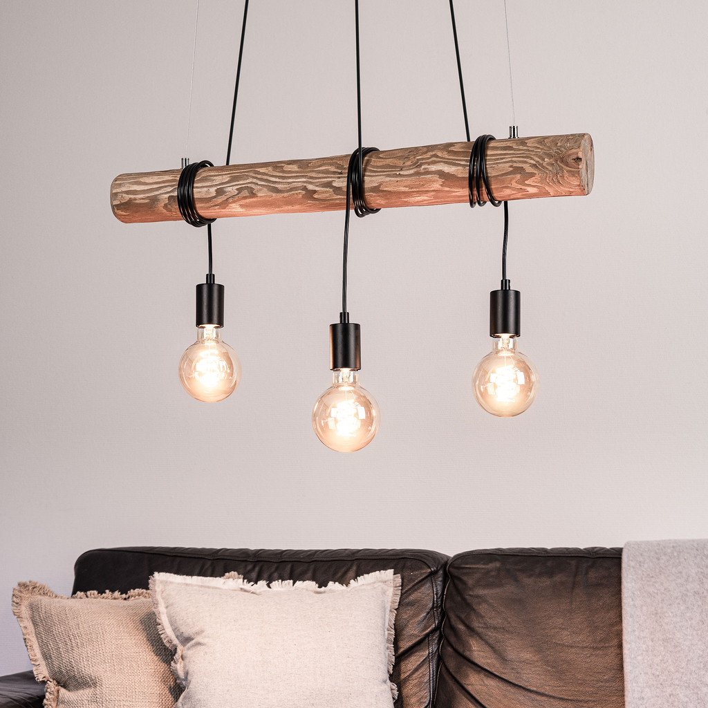 Lampa visiaca na drevenom tráme DULCE