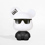 Nočná LED lampa bielo-čierna MACKO