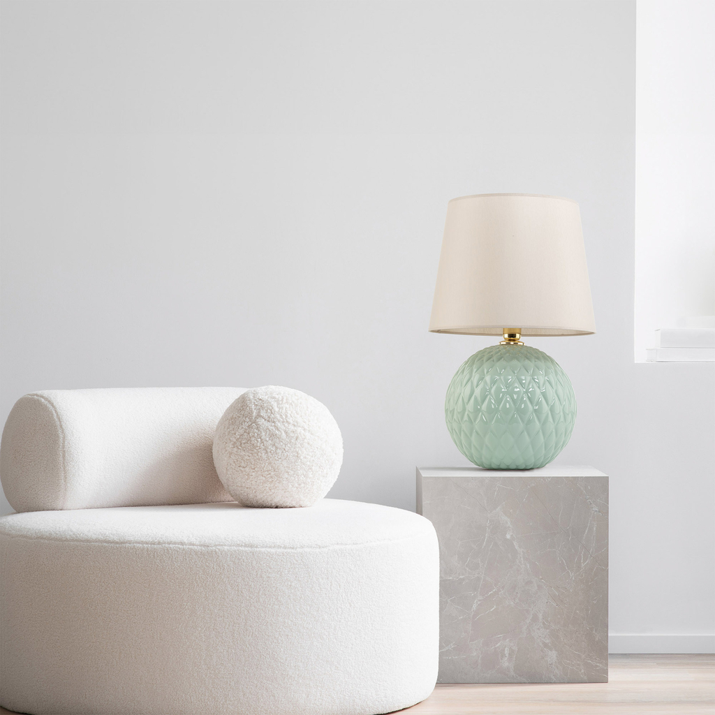Stolná lampa mätovo-béžová SANTANA